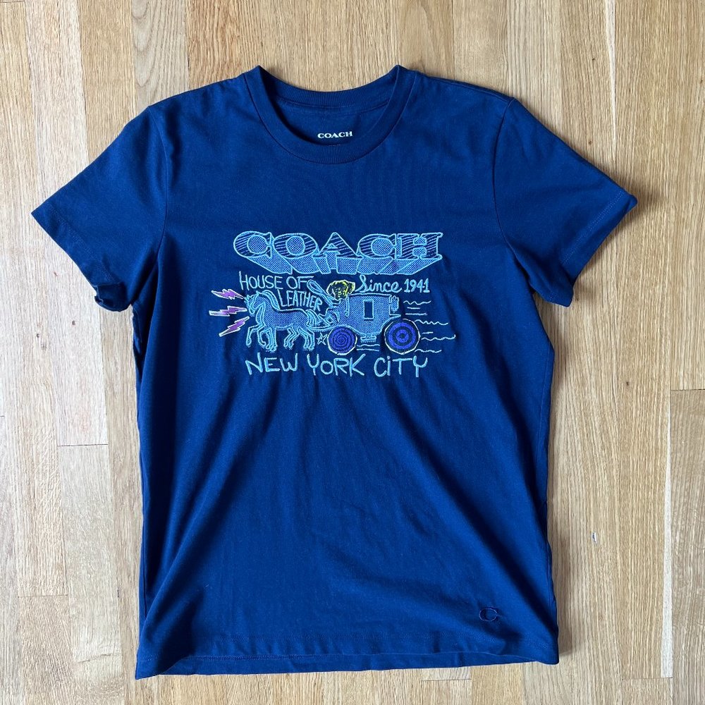 Coach Blue Graphic T